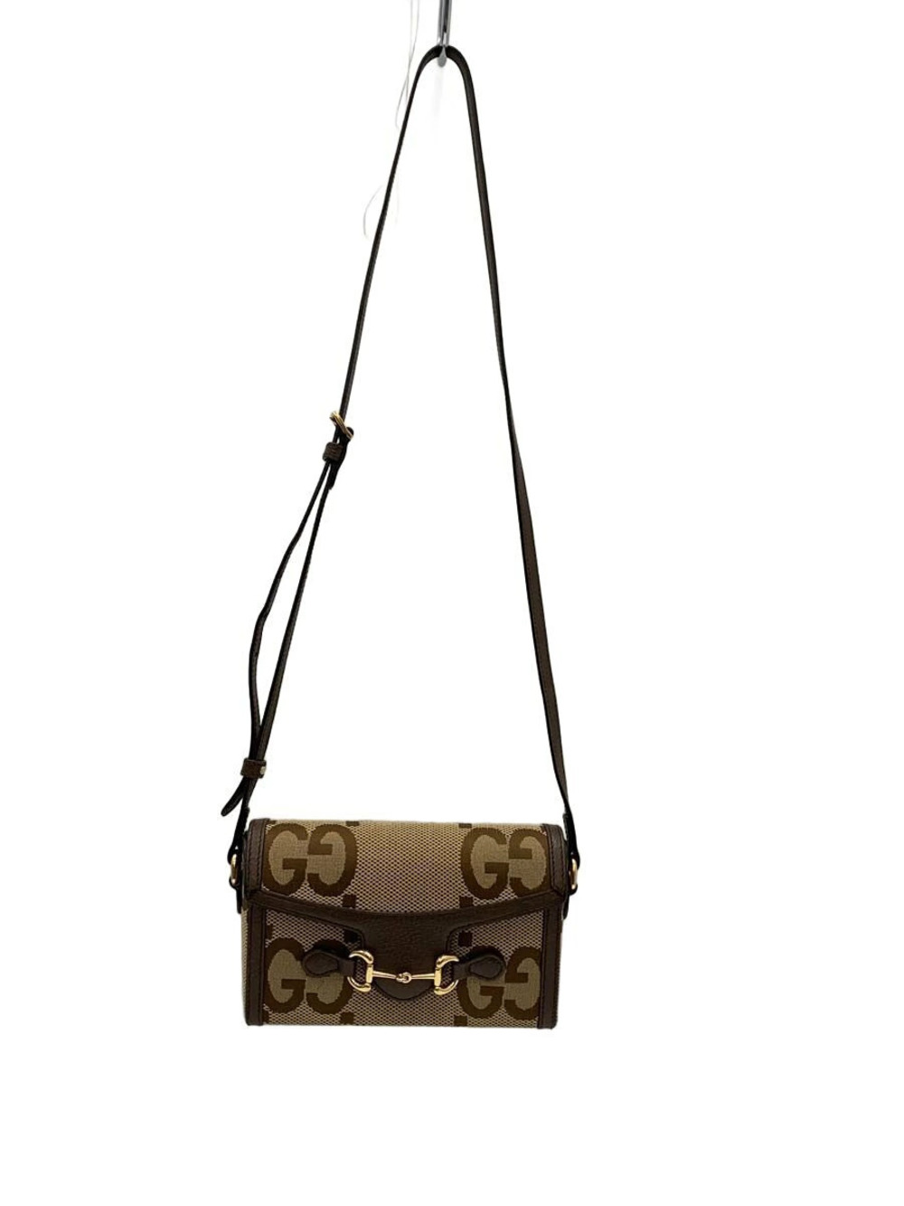 Gucci Bag Horsebit Camel Brown All over